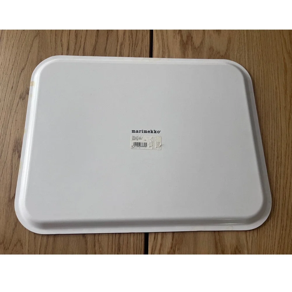 Marimekko Unikko Large Serving Tray‎ Home 13x16.75 Yellow Green MCM Floral Retro